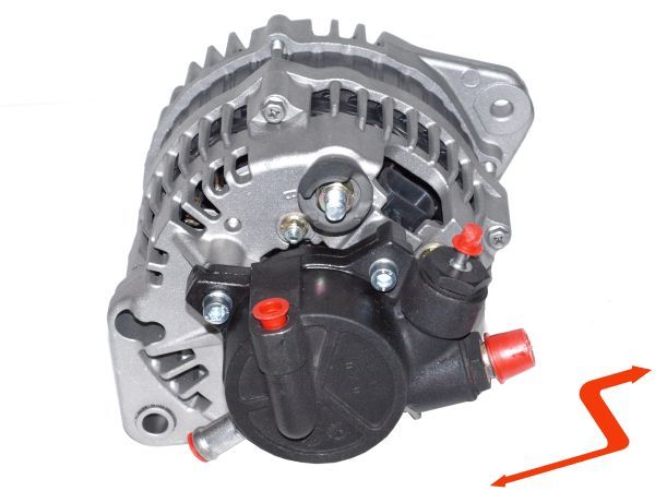 Alternator s vodnou pumpou