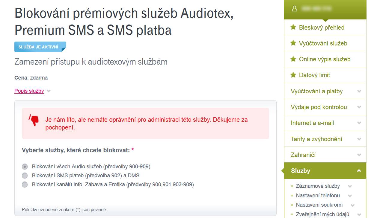 Jak aktivovat prémiové SMS?