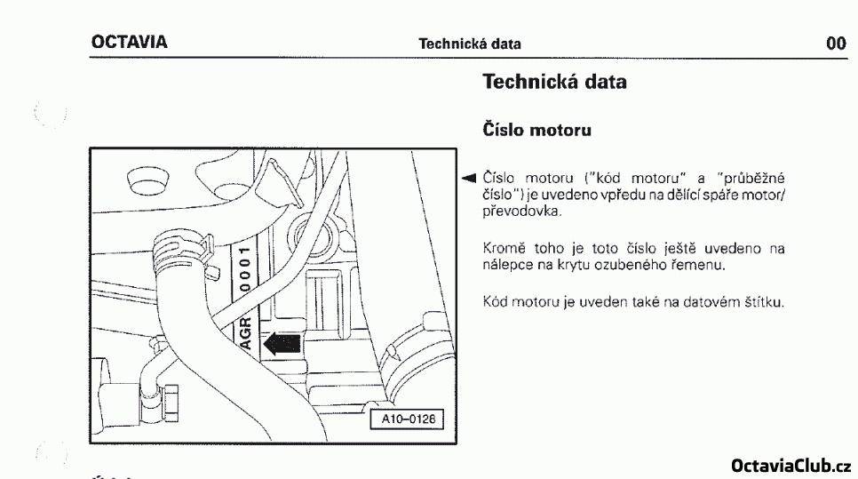 Jak zjistit kód motoru?