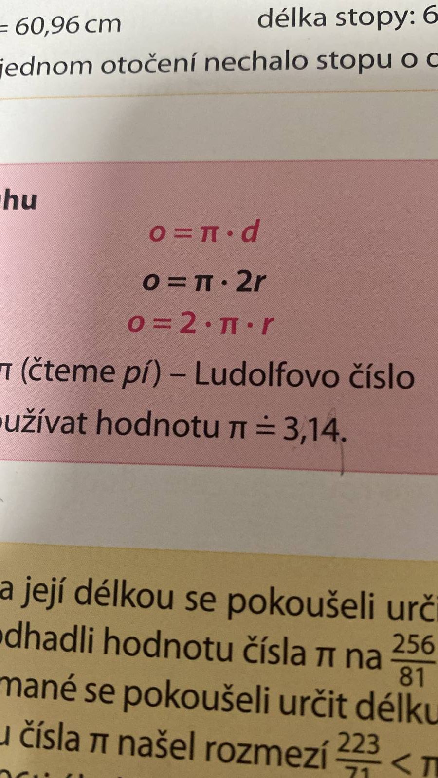 Délka kružnice -obvod kruhu o jaky vzorce se jedna?