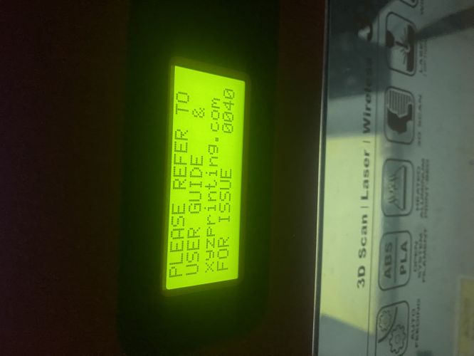 3D tiskrna Da Vinci 1.0 chyba 0040