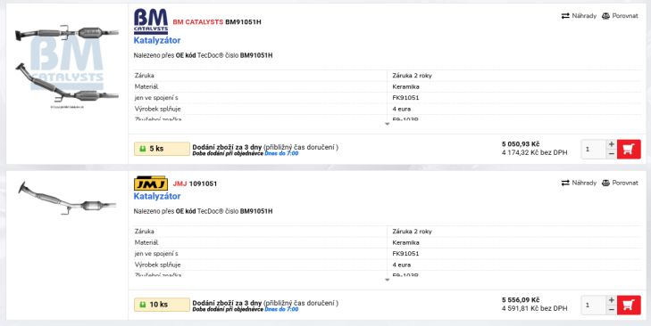 Katalyztor pro Fab 1.4 MPI (AME) Euro 2 #2