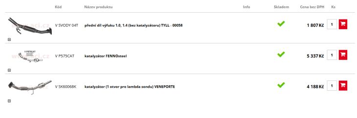 Katalyztor pro Fab 1.4 MPI (AME) Euro 2 #3