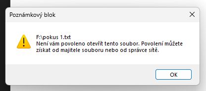 Total comm odmítl uložit soubor