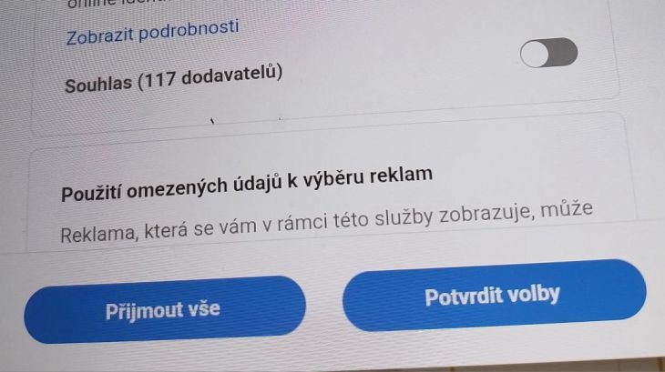 Odmítání souhlasu s používáním údajů