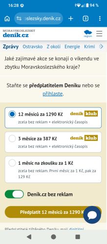 Předplatné internetových Novin #2