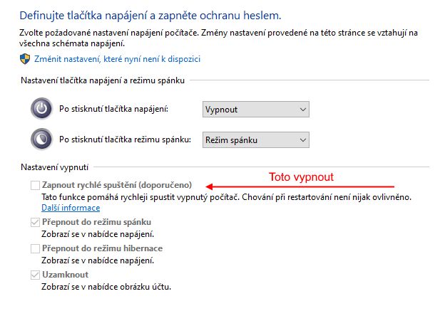 Samovolná změna nastavení Windows