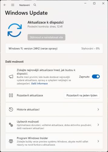 PC musí podporovat čip TPM 2.0