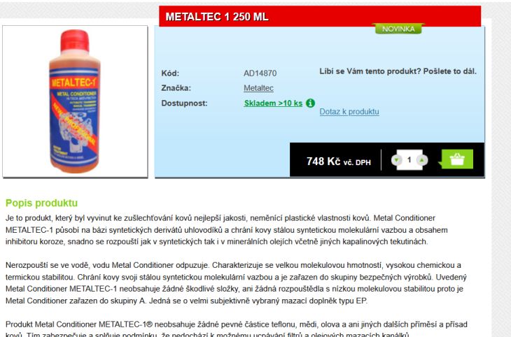 Aditiva do oleje, použití, funguje? Zkušenosti