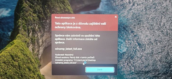 Winamp nejde naistalovat