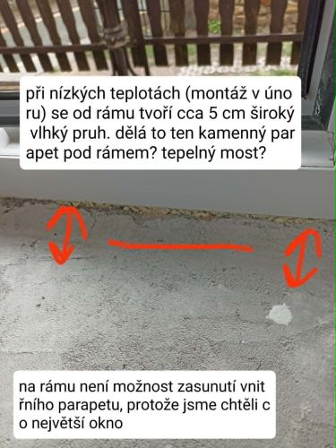 Plastová okna, zatékání, tepelný most #3